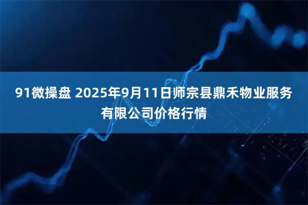 91微操盘 2025年9月11日师宗县鼎禾物业服务有限公司价格行情